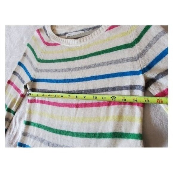 VTG Aeropostale Medium Y2K Sweater Angora rabbit hair bl colorful Rainbow - Picture 6 of 11